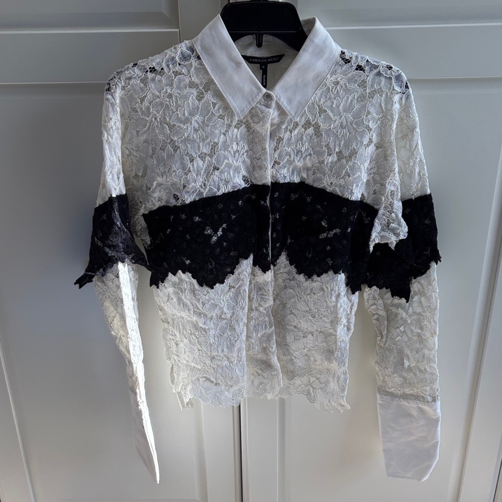 Marissa Webb White Lace Shirt